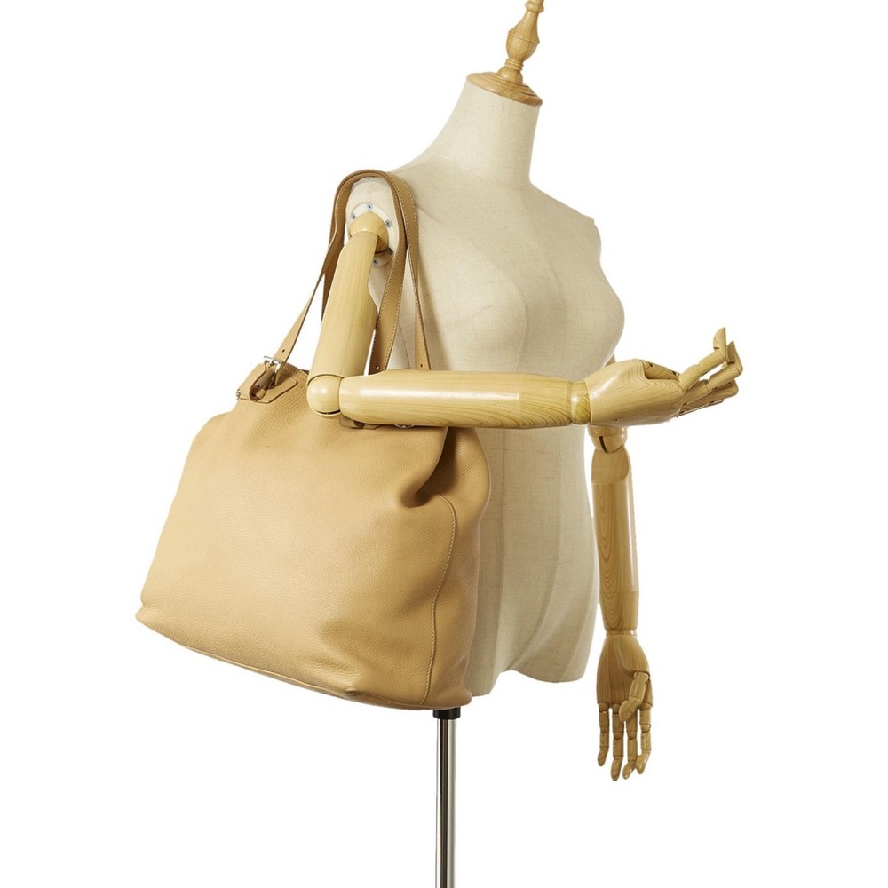 Prada Brown Vitello Daino Tote Bag Beige - Picture 8 of 11